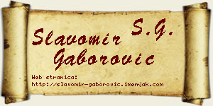 Slavomir Gaborović vizit kartica